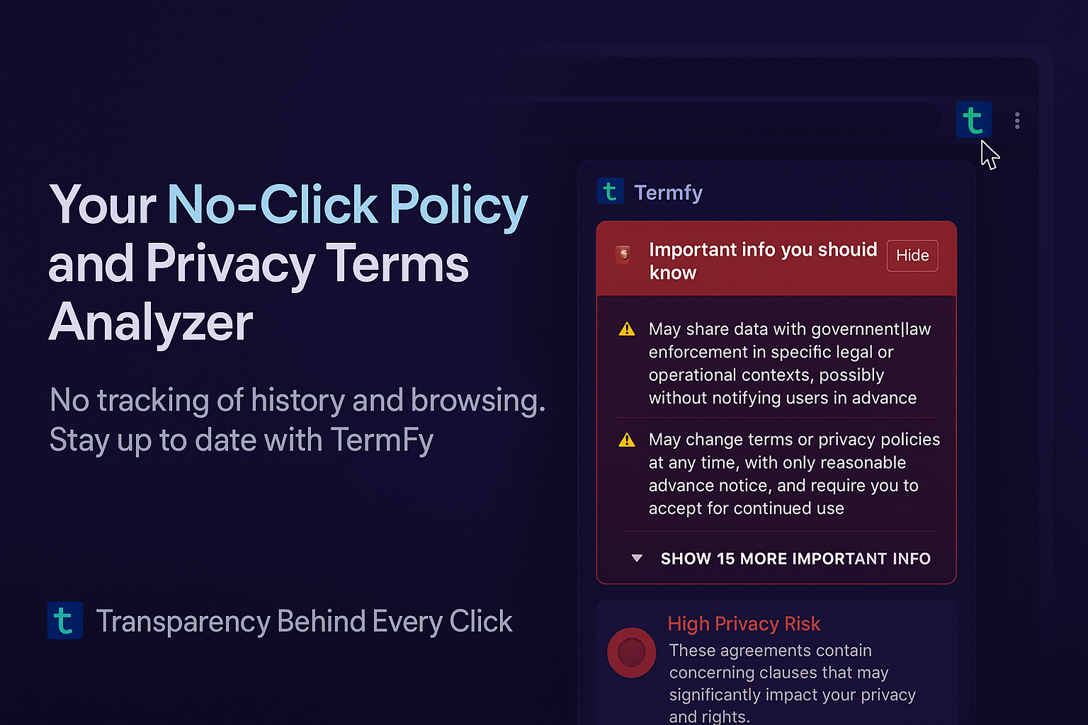TermFy Privacy Analyzer Interface