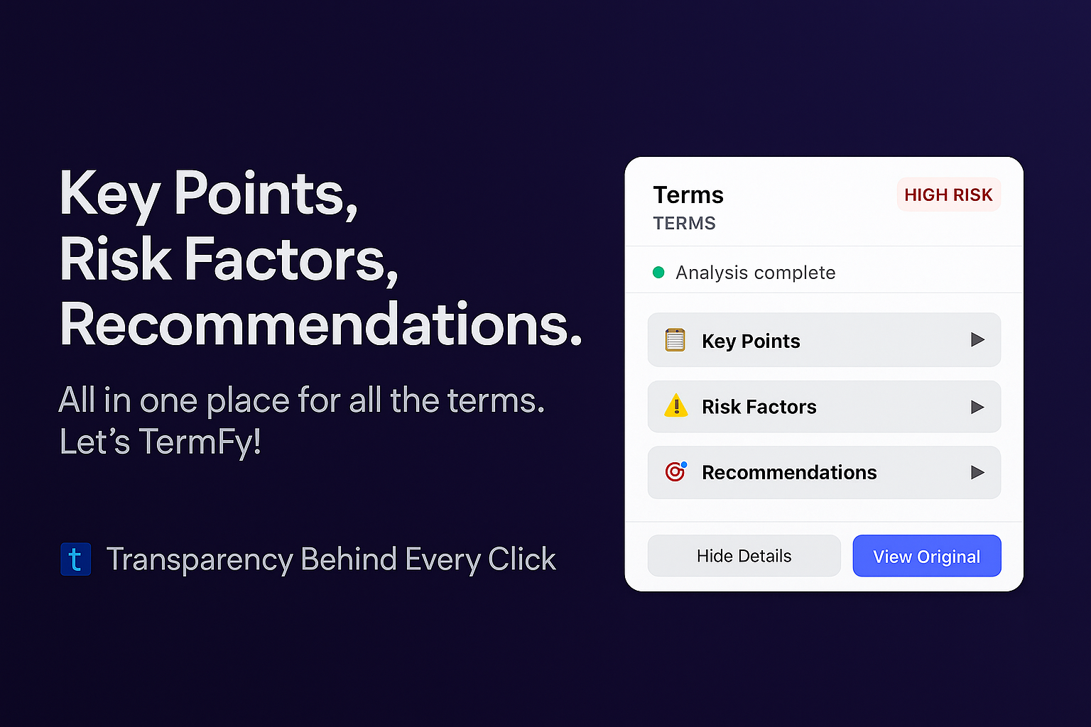TermFy Key Points and Risk Analysis